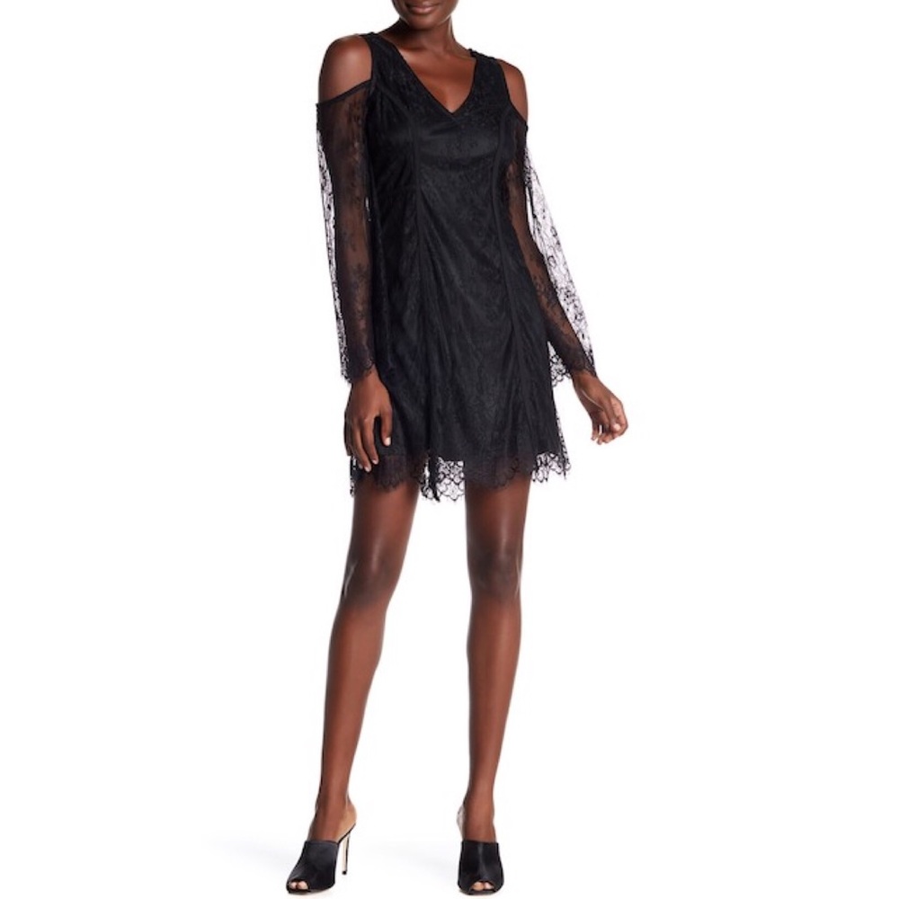Lumier By Bariano Cold Shoulder Lace Dress